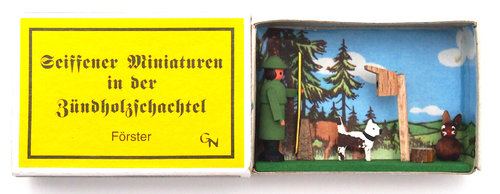 Seiffener Miniaturen in der Zündholzschachtel - Zündholzschachtel Förster