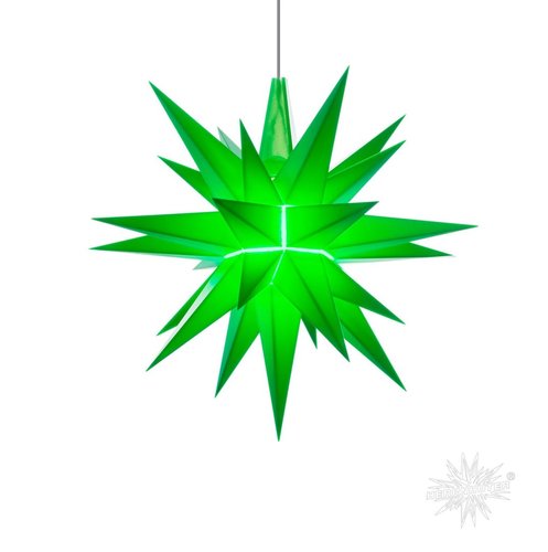 Herrnhuter Sterne Kunststoffstern Stern A1e grün für Innenverwendung mit LED