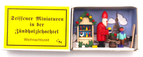 Seiffener Miniaturen in der Zündholzschachtel - Zündholzschachtel Weihnachtszeit