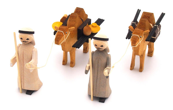 Ulmik Krippenfiguren 2 Kameltreiber mit Kamelen