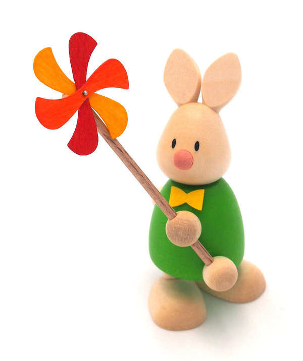 Hobler Kaninchen Max mit Windmühle