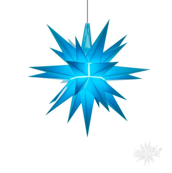 Herrnhuter Sterne Kunststoffstern Stern A1e blau für Innenverwendung mit LED