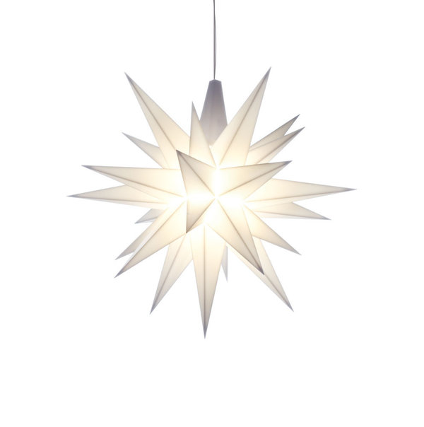 Herrnhuter Sterne Kunststoffstern Stern A1e weiß für Innenverwendung mit LED
