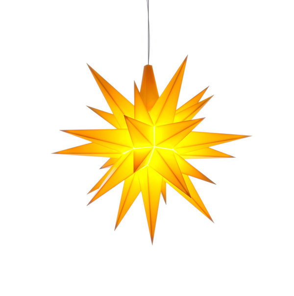 Herrnhuter Sterne Kunststoffstern Stern A1e gelb für Innenverwendung mit LED