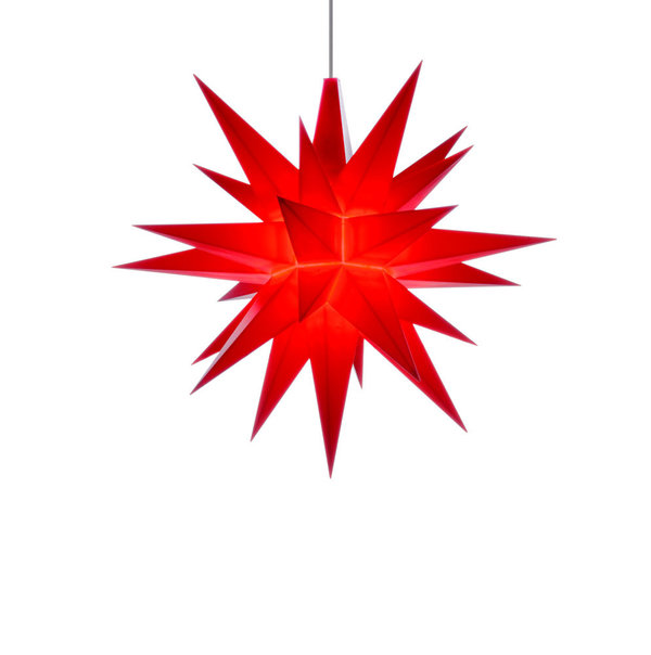 Herrnhuter Sterne Kunststoffstern Stern A1e rot für Innenverwendung mit LED