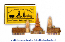 Seiffener Miniaturen in der Zündholzschachtel - Zündholzschachtel Pilzsucher