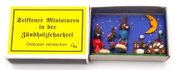 Seiffener Miniaturen in der Zündholzschachtel - Zündholzschachtel Ostereier verstecken