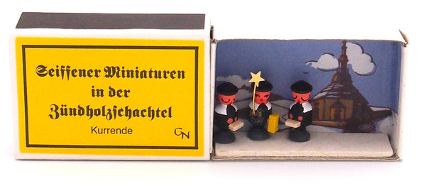 Seiffener Miniaturen in der Zündholzschachtel - Zündholzschachtel Kurrende