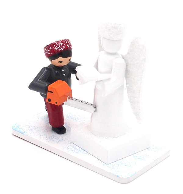 Ulmik Winterkinder - Junge mit Schneeskulptur - Neuheit 2023