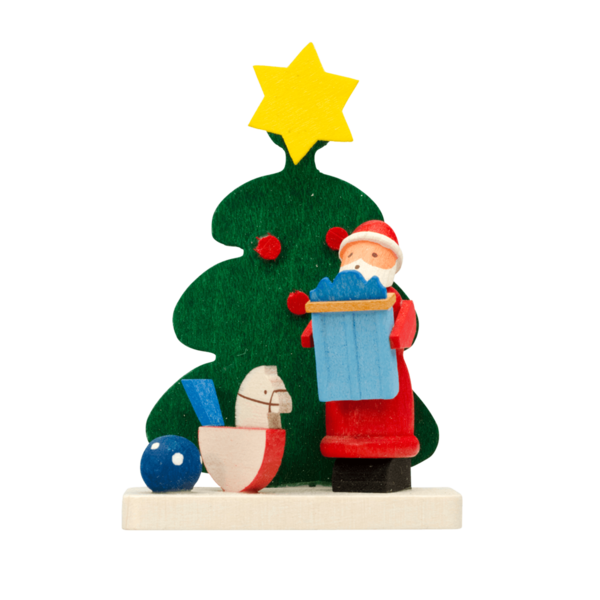 Graupner Baumanhänger Baum-Weihnachtsmann mit Schaukelpferd